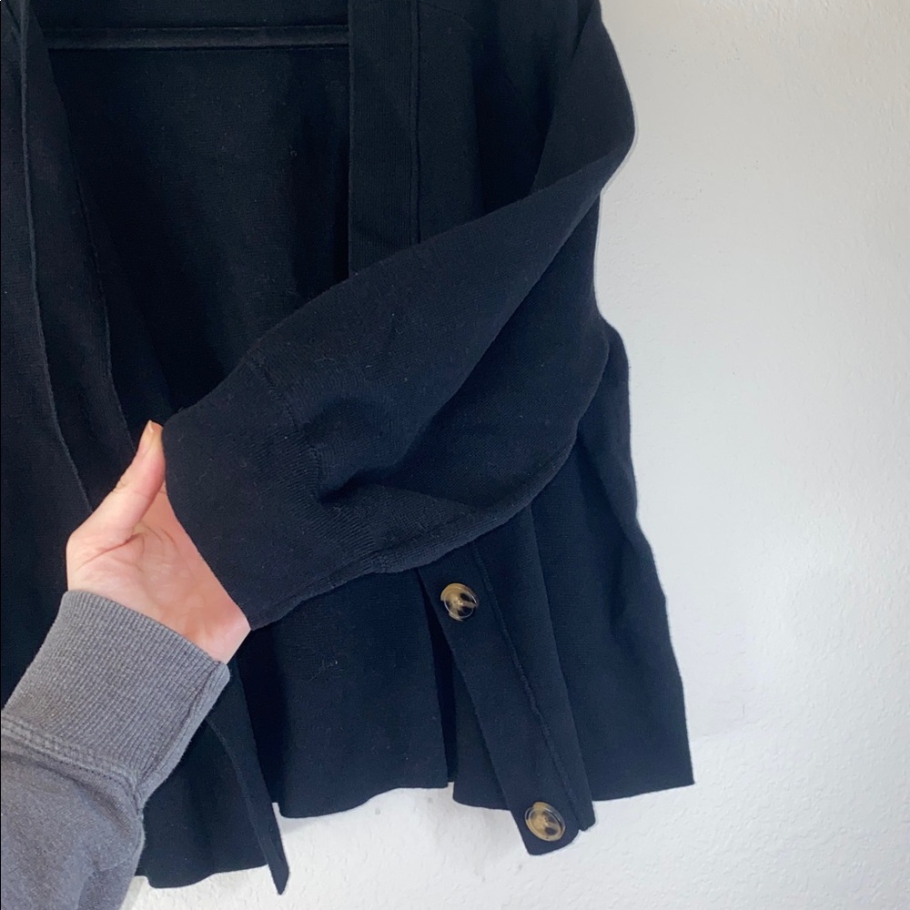 🪼Whistles Black Button Through Cardigan with Tort Buttons! - Picture 5 of 12